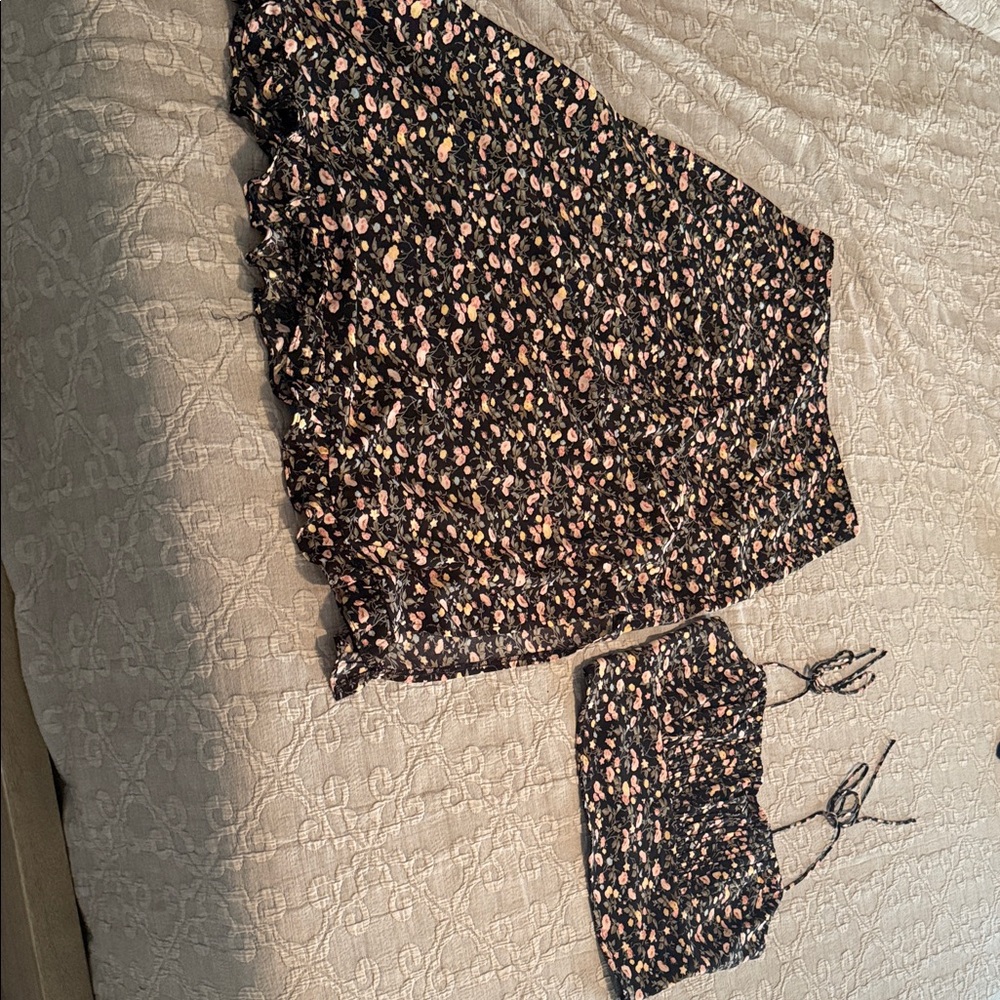 Abercrombie Floral Print Skirt and Top Set